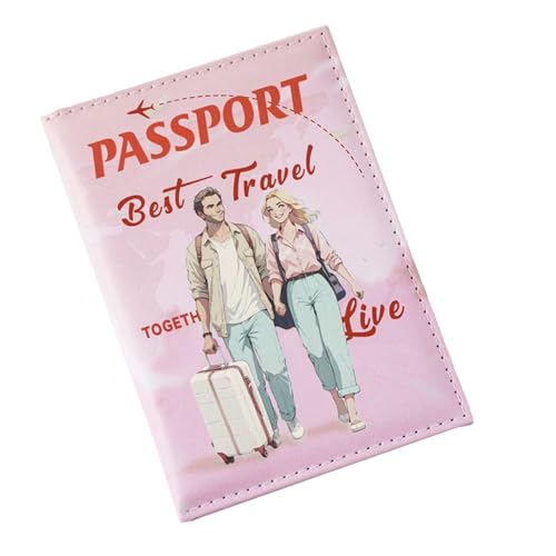 Rukjmqi Passfall, Passhalter | PU Leder Passhalter,wasserdichte Kreditkartenzubehör für das Boarding Pass Paare Männer Frauen Kinder Kinder im Ausland von Rukjmqi