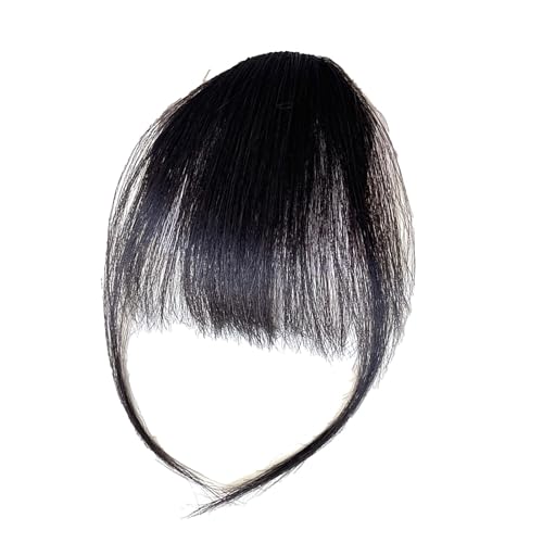 Rukjmqi Wispy Bangs Haarspange,Clip in Pony - Human Fringe Damen-Stirn-Clip-in-Pony,Haarverlängerungen, Pony, decken dünner werdendes Haar ab, tragen täglich Haarteile für Freundinnen auf Reisen von Rukjmqi
