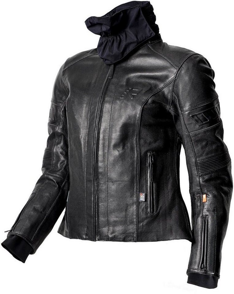 Rukka Motorradjacke Aramissy Damen Motorrad Lederjacke 3-Lagen-Laminat,Rückenprotektor enthalten,herausnehmbares Innenfu von Rukka