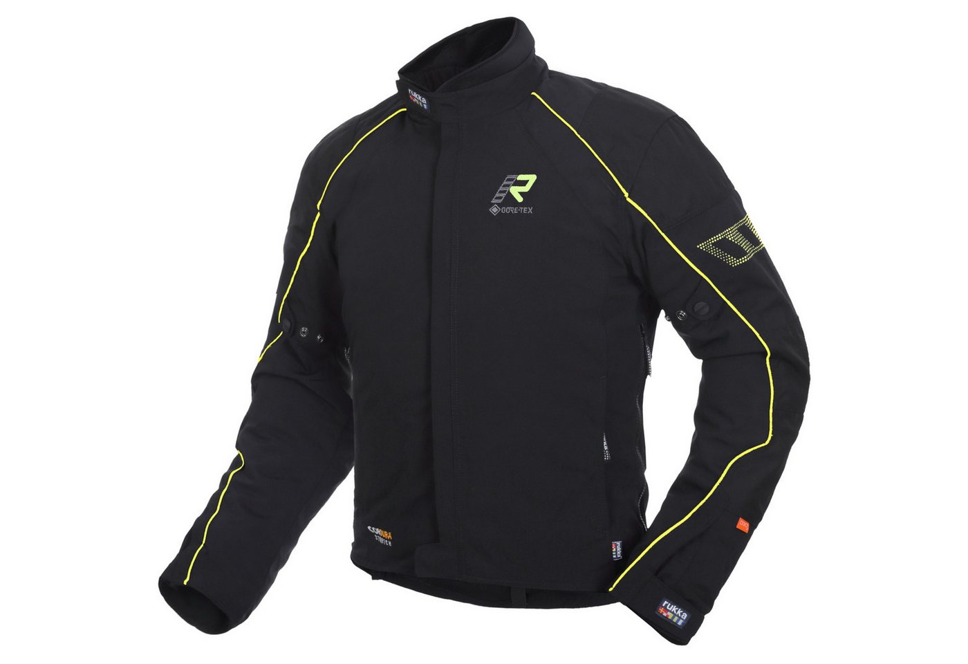 Rukka Motorradjacke Rukka Comfo-R Jacke schwarz / gelb Herren 46 von Rukka