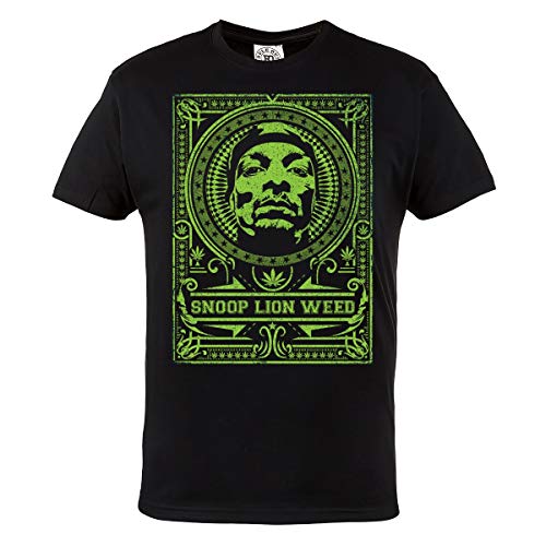 Rule Out Herren Cannabis T-Shirt. Snoop Lion Weed. Casual. Schwarz (Größe XXLarge) von Rule Out