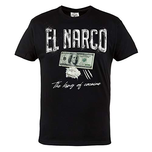 Rule Out Herren T-Shirt. Pablo Escobar. Narcos. The King of Cocaine. Casual Wear (Größe XLarge) von Rule Out