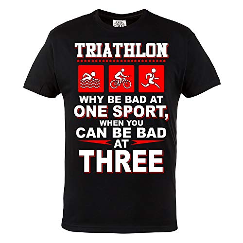 Rule Out Herren T-Shirt. Triathlon. Schwimm. Fahrrad. Lauf. Iron Man. Casual Wear (Größe Large) von Rule Out