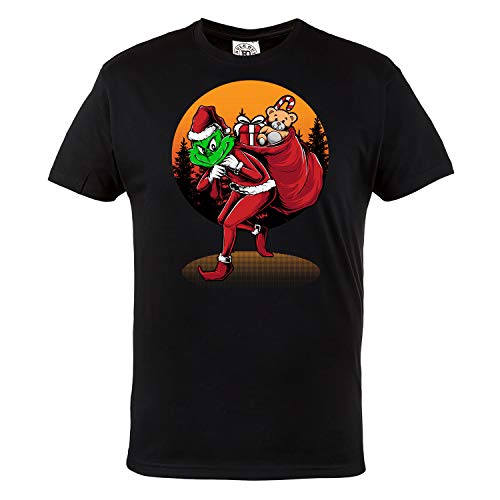 Rule Out Herren Weihnachts T-Shirt. Weihnachtsmann Grinch. Lustige Casual Wear (Größe XXLarge) von Rule Out