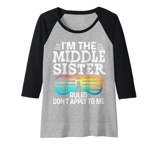 Damen Middle Sister – Rules Don't Apply To Me Tees Brille Raglan Damen Middle Sister – Rules Don't Apply To Me Tees Brille Raglan von Rules Don't Apply To Me Tees Glasses