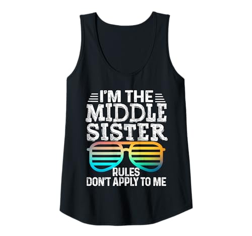Damen Middle Sister – Rules Don't Apply To Me Tees Brille Tank Top Damen Middle Sister – Rules Don't Apply To Me Tees Brille Tank Top von Rules Don't Apply To Me Tees Glasses