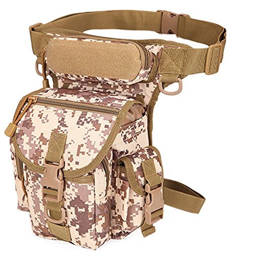 Rullar Nylon Hüfttaschen Schultertasche Multifunktional Sport Tactical Bauchtasche Beintasche Wanderrucksäcke Tasche Reisen Klettern Taille Packs Umhängetasche Schultertasche Waist Leg Bag von Rullar