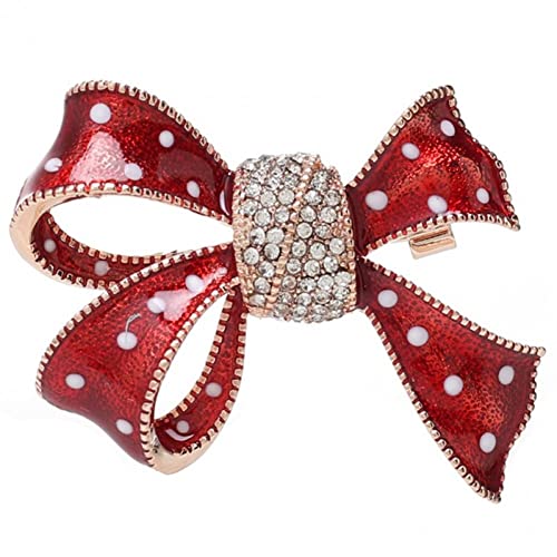 Crystal Bow Brooch Rhinestone Bowknot Pin Lapel Pin for Scarf Shawl Coat Bag Girl Women von Ruluti