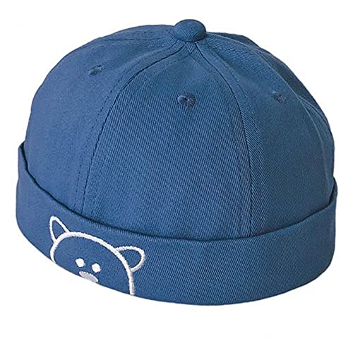 Kinder Hüte Docker-Kappe Hüte Mütze Sailor-Kappe Arbeiter Hut Rolled Manschette Retro Retro Retro Brimless Hat Jahrem Blue von Ruluti