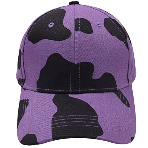 Ruluti Kuhdruck Hut 1 Stück Unisex Kuh Druck Baseballkappe Womens Herren Baseball Hut Casual Cotton Caps Sport Golfhut von Ruluti