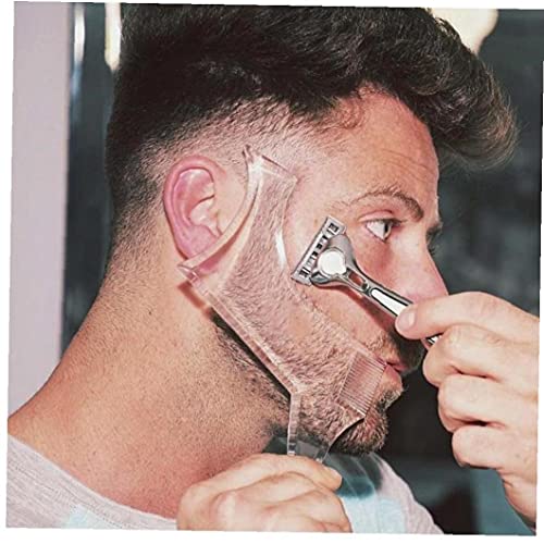 Ruluti Neue doppelseitige Bartformung Styling Template ABS Bart Kamm Männer Rasierwerkzeuge für Haar Bart Trim Template Werkzeug Schwarz von Ruluti