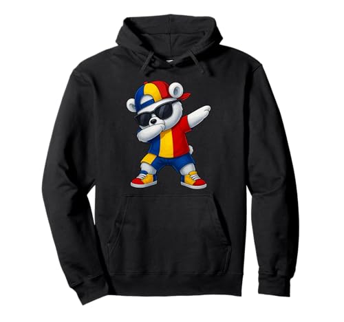 Rumänischer Bär Patriotisch Rumänien Dabbing Dab Jungen Kind Pullover Hoodie von Rumänischer Bär Dabbing Dab Rumänische Flagge