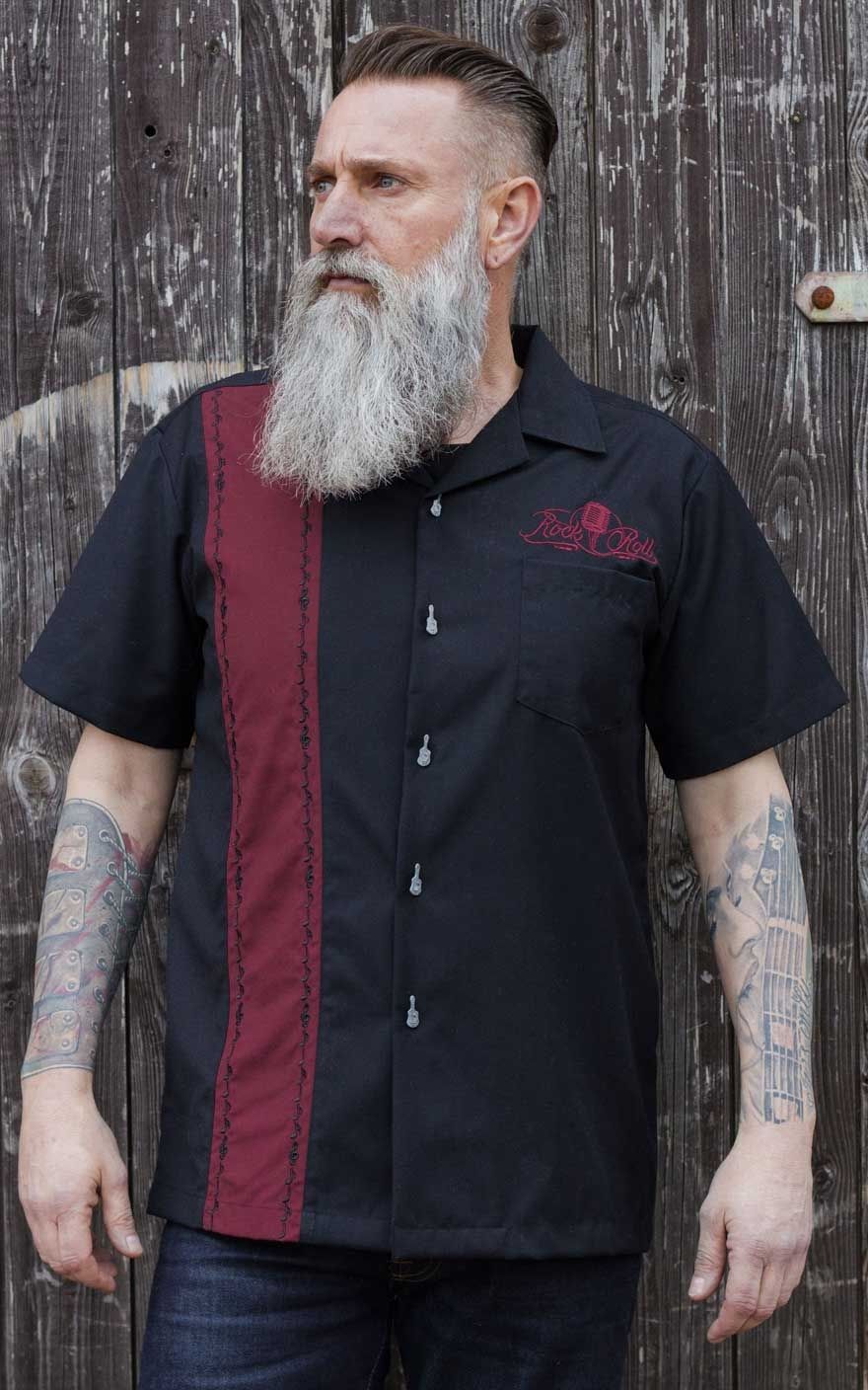 Rumble59 - Lounge Shirt - Sound of Rock'n'Roll - bordeaux #4XL von Rumble59