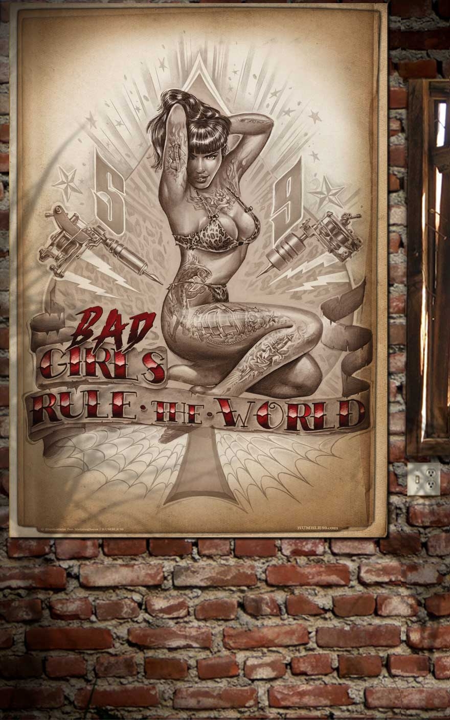 Rumble59 Poster - Bad girls rule the world von Rumble59