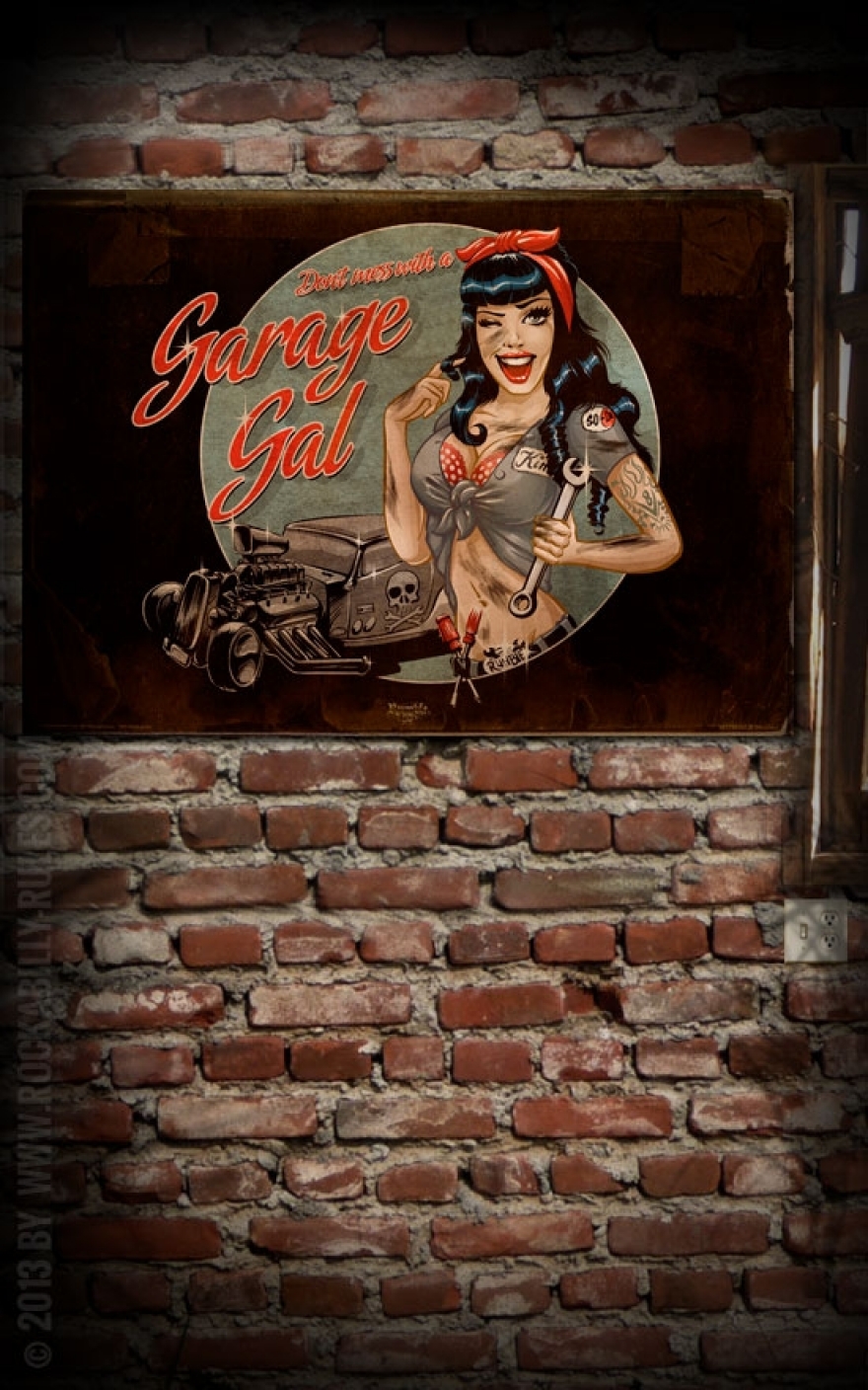 Rumble59 Poster - Garage Gal von Rumble59