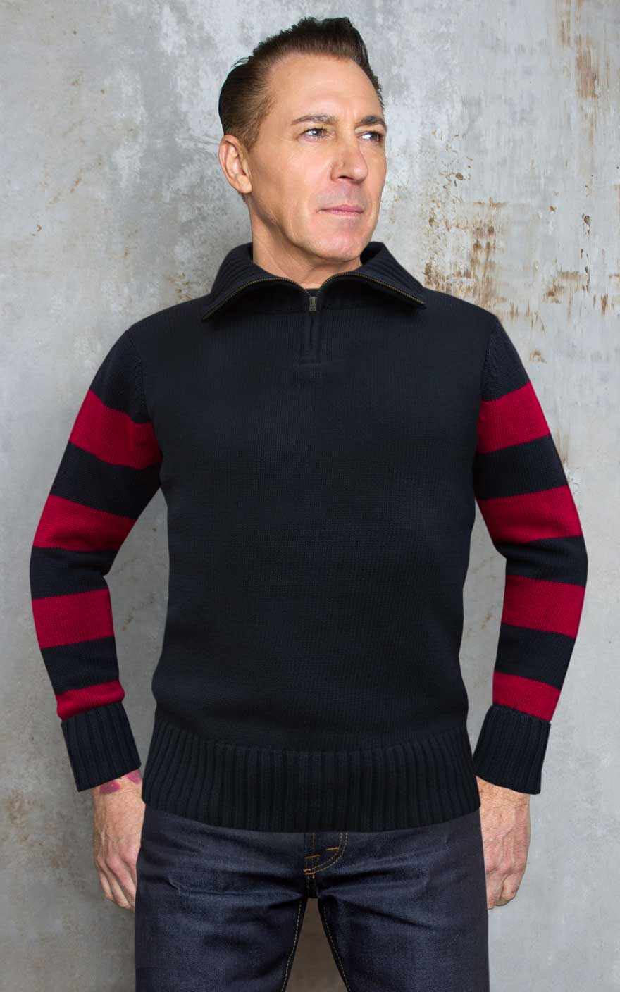 Rumble59 - Racing Sweater - schwarz/rot #M von Rumble59