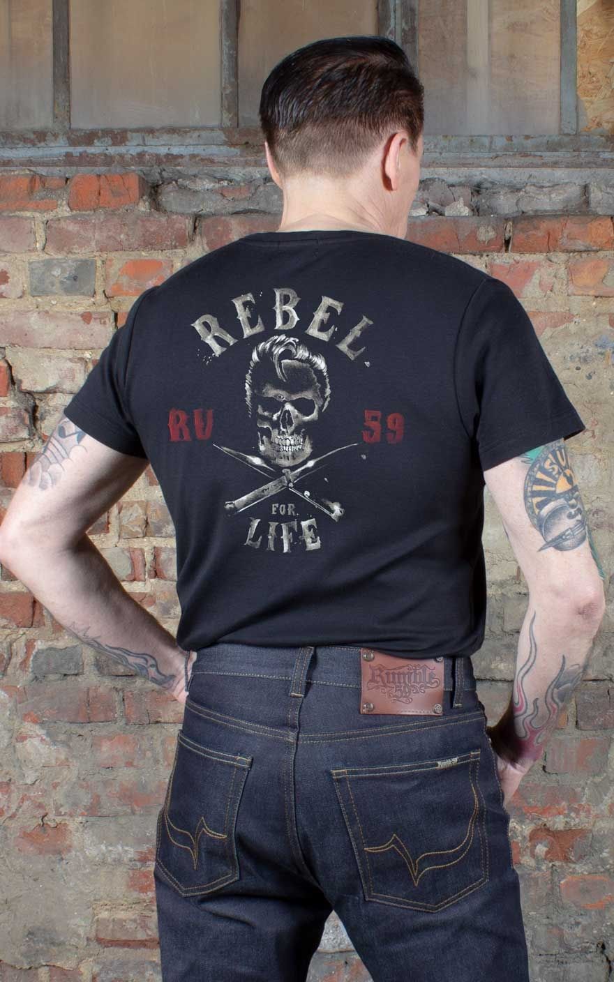 Rumble59 - T-Shirt - Rebel for life #4XL von Rumble59