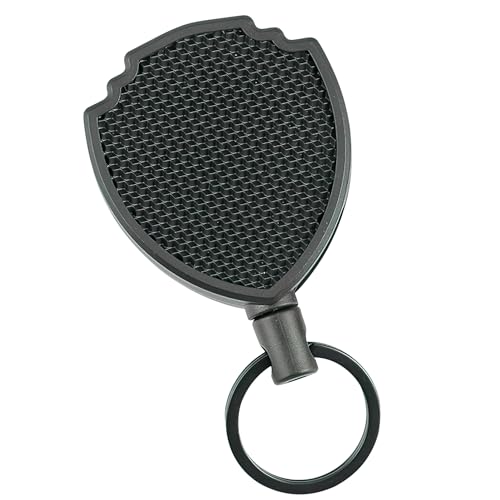 Schlüsselrolle stabil Kevlarseil, Strapazierfähiger Einziehbarer Schlüsselanhänger, Ausziehbar ID-Ausweisrolle Heavy Duty Retractable Key Holder Karabinerhaken Schlüsselring mit 90 cm Langem Band von Rumgug