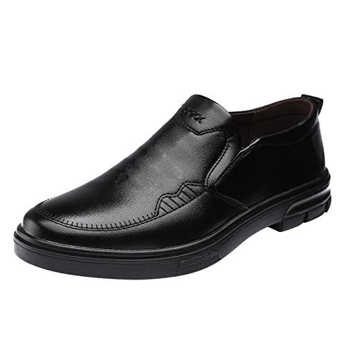 Rumity Anzugschuhe Herren Business Schuhe Klassischer Schnürschuhe Glattleder Derby Leder Hochzeit Brogue Elegante Schuhe Herren Herrenschuhe Schwarz von Rumity