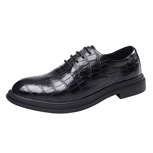 Rumity Anzugschuhe Herren Business Schuhe Klassischer Schnürschuhe Glattleder Leder Hochzeit Brogue Schwarz Braun Stiefeletten Herren Herrenschuhe 45 von Rumity