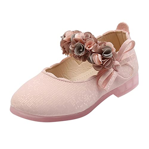 Rumity Balerinaschuhe Kinder Mädchen Ballerina Schuhe Mädchen Glitzer Schuhe Mädchen Mary Jane Schuhe Festliche Schuhe Mädchen Glitzer Festliche Schuhe Weiche Flache Schuhe von Rumity