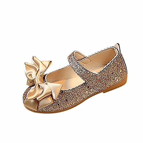 Rumity Cosplay Schuhe Ballerina Schuhe Mädchen Prinzessinen Schuhe Mädchen Mary Jane Schuhe Kinder Ballerinas Mädchen Glitzer Festliche Schuhe Weiche Flache Schuhe von Rumity