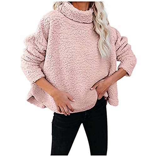 Rumity Damen Basic Strickpullover Damen Pullover Damen Übergröße Leichter Rollkragenpullover Pullunder Damen Pullover Damen Warm Neueste Wintermäntel für Frauen von Rumity