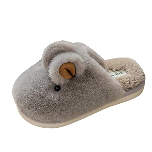 Rumity Damen Herren Hausschuhe Lammfell Flauschige Pantoffeln Plüsch Winter Warme Slipper Gefüttert Schlappen Pantoffeln Herren Sehr Warm Mikrowellen Hausschuhe von Rumity