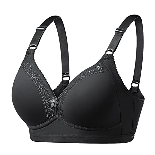 Rumity Damen Nahtlos Spitzen BH ohne Bügel Weicher Damen Push-Up BH Gepolstert - Atmungsaktiver und Leichter Nahtloser BH BH 85B von Rumity