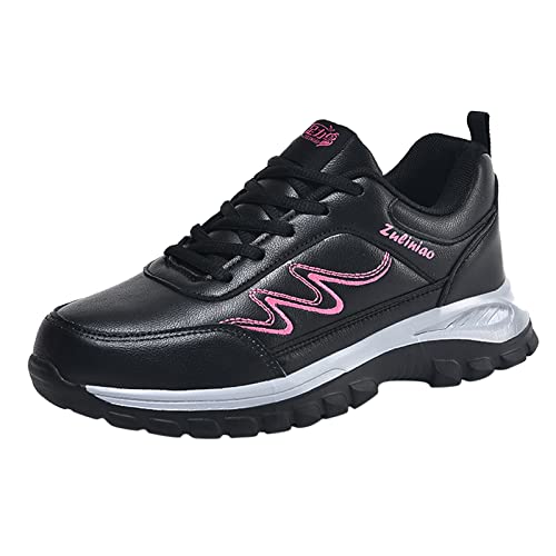 Rumity Damen Turnschuhe Sneaker Schuhe Damen Sportschuhe Laufschuhe Tennisschuhe Outdoor Running Damen Walkingschuhe Straßenlaufschuhe rutschfest Atmungsaktiv Abrollschuhe Damen Pinke Schuhe Damen von Rumity