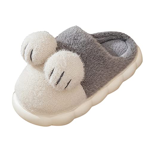 Rumity Hausschuhe Damen Winter Plüsch Pantoffeln Herren Warm Filzpantoffeln Frauen Bequeme Slippers Unisex Women's Slippers rutschfeste Hausschuhe Damen Hausschuhe PlüSch Herren von Rumity