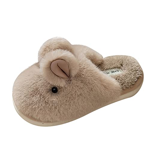 Rumity Hausschuhe Damen Winter Wärme Bequem Plüsch Memory Foam rutschfeste Indoor Pantoffeln Alpaka Hausschuhe Pantoffel Hauspantoffeln Herren von Rumity