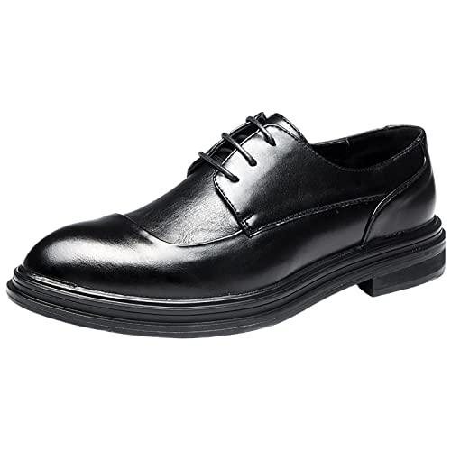 Rumity Herren Anzugschuhe Schnürhalbschuhe Klassischer Business Oxford Hochzeit Schuhe Schnürschuh Lederschuhe Herren Anzugschuhe SchnüRsenkel Business Schuhe von Rumity