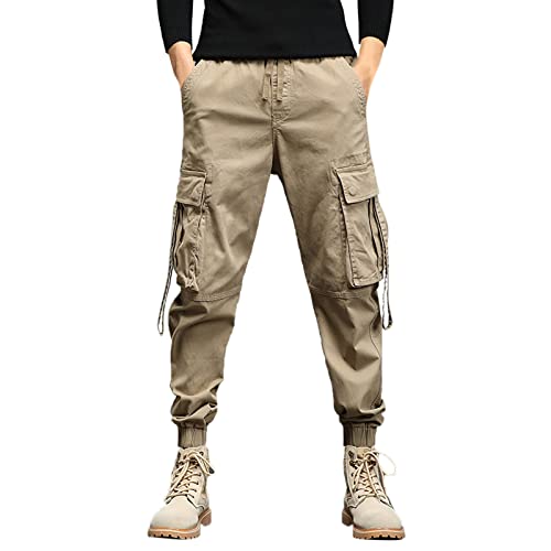 Rumity Herren Hosen Slim Fit Casual Jogger Sporthose Freizeithose Cargo Jeans Hose Herren Cargo Hose Baggy Jeans Baggy Cargo Pants Schwarze Cargohose Herren von Rumity