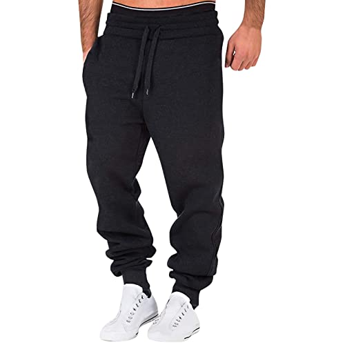 Rumity Herren Jogginghose Baumwolle Sweathose Lange Atmungsaktiv Sporthose Yogahose Klassische Trainingshose mit Taschen Jogginghose Herren von Rumity