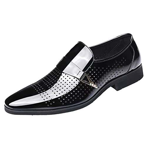 Rumity Herren Schnürhalbschuhe,Männer Businessschuhe,Leder Herren Schnürhalbschuhe Männer Businessschuhe,Normalweit GüRtel Herren Schwarz Schuhe 45 von Rumity