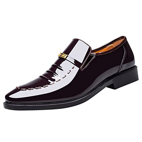 Rumity Herren Schuhe Leder Chukka Boots Schnürschuhe Smoking Elegante Business Formal Work Hochzeit Anzugschuhe Schnürsenkel Anzugschuhe Braun Business Anzug Herren von Rumity