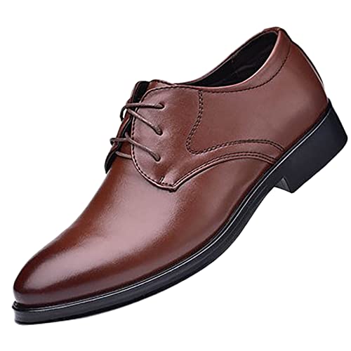 Rumity Schuhe Herren Anzugschuhe,Business Oxfords Feine Lederschuhe Herrenschuhe Full Schnürhalbschuhe Herren Schuhe 43 Braune Schuhe Herren von Rumity