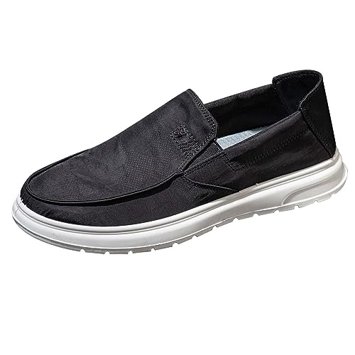 Rumity Slip on Sneaker Herren Sportschuhe Mesh Leichte Freizeitschuhe Turnschuhe Loafer Bequeme Wanderschuhe Sneakers Shoe Sneakers Damen Schwarz von Rumity