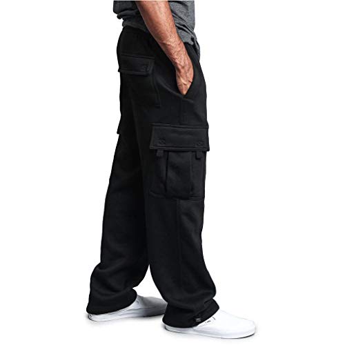 Rumity Sweathose Herren Lang,Jogpants Mit Offenem Bein,Herren Lange Trainingshose Jogging-Hose Sporthose,Hose Jogginghose Trainingshose Sporthose Fitnesshose Sweatpants von Rumity