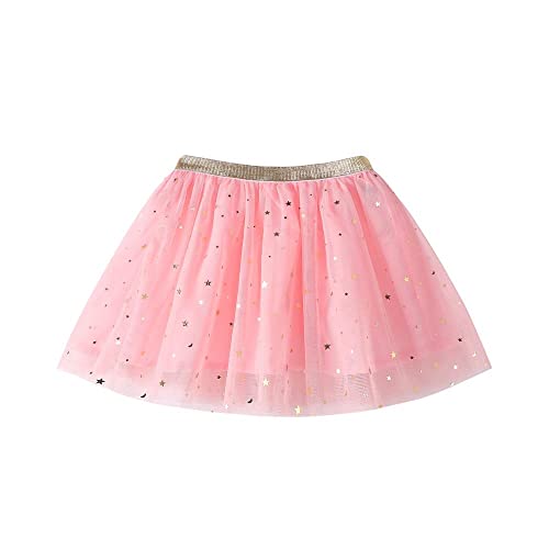 Rumity Tüllrock Tütü Rock Kinder Tutu Mädchen Blau Ballettröckchen Tanzkledung für Kinder, Rosa, 130 von Rumity