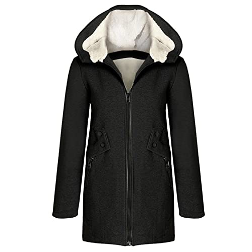 Rumity Winterparka Damen Lang Wintermantel Warm Winter Jacke Dicker Parka mit Fell Kapuze Outdoor Jacke Damen Daunenmantel Trenchcoat Damen Beige Leichte Steppjacke Damen von Rumity