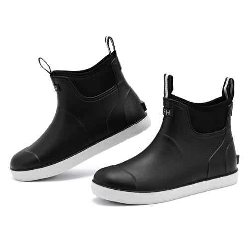 Rumkok Gummistiefel Herren Halbhoch, Grundlegend Wasserdicht Atmungsaktiv Stiefeletten, Anti-Rutsch Mode PVC Schwarz Chelsea-Stiefel, Gummistiefel Herren, Schwarz, 41 EU Rumkok Gummistiefel Herren Halbhoch, Grundlegend Wasserdicht Atmungsaktiv Stiefeletten, Anti-Rutsch Mode PVC Schwarz Chelsea-Stiefel, Gummistiefel Herren, Schwarz, 41 EU von Rumkok