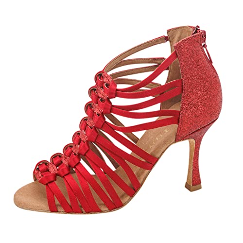 Rummos Damen Tanzschuhe Bachata 01 049-135 - Obermaterial: Satin - Farbe: Rot - Weite: Normal - Absatz: 70R Flare - Größe: EUR 40,5 Rummos Damen Tanzschuhe Bachata 01 049-135 - Obermaterial: Satin - Farbe: Rot - Weite: Normal - Absatz: 70R Flare - Größe: EUR 40,5 von Rummos