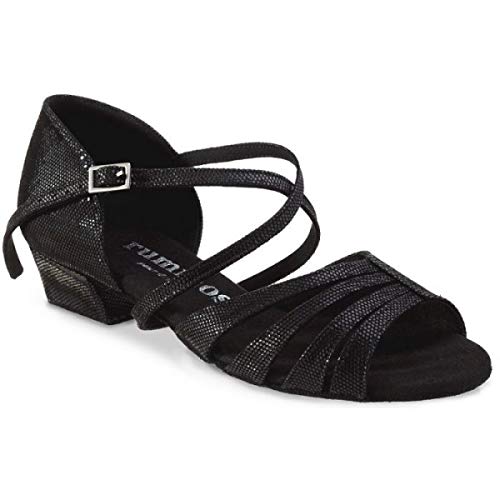 Rummos Damen Tanzschuhe Kayla - Leder Schwarz - Medium (Normal) - 3,5 cm Block - EUR 38,5 von Rummos