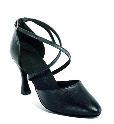 Rummos Damen Tanzschuhe R329 - Leder Schwarz - Medium (Normal) - 5 cm Flare - EUR 38 von Rummos