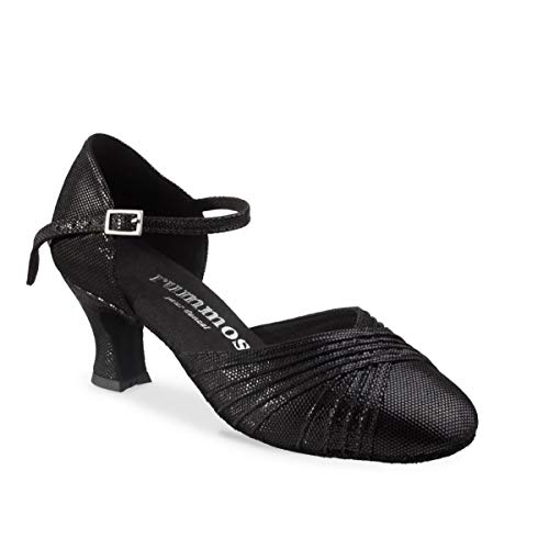 Rummos Damen Tanzschuhe R346 - Material: Leder - Farbe: Schwarz - Weite: Medium (Normal) - Absatz: 50 Cuban - Größe: EUR 40,5 von Rummos