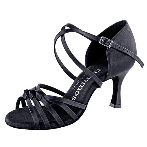 Rummos Damen Tanzschuhe R365 - Material: Leder - Farbe: Schwarz - Weite: Medium (Normal) - Absatz: 60R Flare - Größe: EUR 39 von Rummos