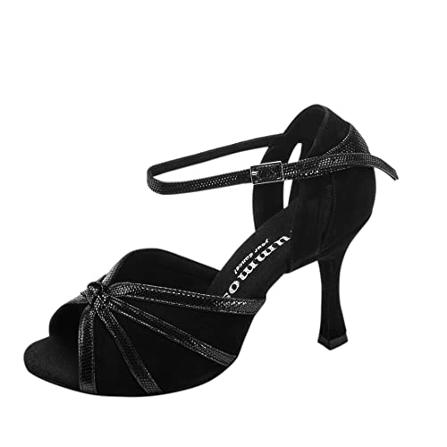 Rummos Damen Tanzschuhe R367 - Material: Leder - Farbe: Schwarz - Weite: Medium (Normal) - Absatz: 70R Flare - Größe: EUR 38,5 von Rummos
