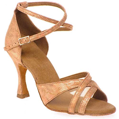 Rummos Damen Tanzschuhe R370 - Material: Leder - Farbe: Nehru Tan - Weite: Medium (Normal) - Absatz: 70R Flare - Größe: EUR 35,5 von Rummos